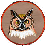 Colorful embroidered 5-1/2 inch round Owl patch WB animal mascot collectible gift